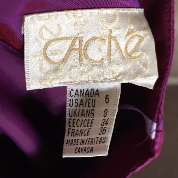 Cache A-line maxi skirt. Iridescent fuchsia.Sz 6 - Picture 3 of 4